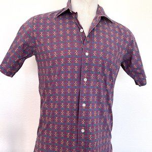 Retro Print Mens Short Sleeve Shirt - SIze Medium - The ONO Shirt